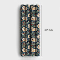 Watercolor Dog Holiday Gift Wrap, Golden Retriever Christmas Wrapping Paper, Dog Lover Xmas Wrapping Paper, Festive Pet Gift Wrapping Paper