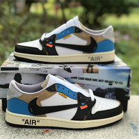 Low Top Sneakers, Blue White Black Colorway, Lace Up Design, Casual Gift for Sneaker Fans