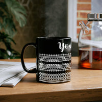 Ugly Christmas Sweater Coffee Mug, Nordic Fair Isle Ceramic Mug, Comfy Holiday Winter Tea Cup, Seasonal Christmas Coffee Present