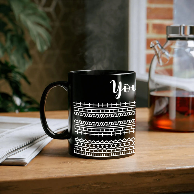 Ugly Christmas Sweater Coffee Mug, Nordic Fair Isle Ceramic Mug, Comfy Holiday Winter Tea Cup, Seasonal Christmas Coffee Present