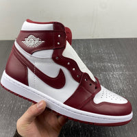 High Top Sneakers, White Red Colorway, Lace Up Design, Casual Gift for Sneaker Fans