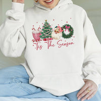 Tis the Season Christmas Hoodie, Retro Santa Claus Christmas Hoodie, Holiday Santa Graphic Sweatshirt, Festive Xmas Hoodie, Winter Present