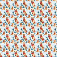 Winter Dog Christmas Gift Wrap, Golden Retriever Wrapping Paper, Festive Pet Lover Present Paper, Holiday Dog Breed Wrapping Paper Roll