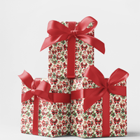 Retro Candy Cane Wrapping Paper, Vintage Santa Christmas Wrapping Paper, Nostalgic Holiday Gift Wrap, Classic Christmas Present Paper