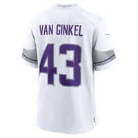 Minnesota Vikings Andrew Van Ginkel White Alternate Game Jersey