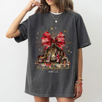 Christian Christmas Faith Shirt, The Greatest Present of All Nativity Scene T-Shirt, Religious Holy Night Graphic Tee, Jesus Xmas T-Shirt