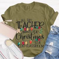 Festive Holiday Graphic Tee, Teacher Christmas Shirt, Adorable Educator Christmas T-Shirt, School Winter Holiday Top, Teacher Appreciation Present