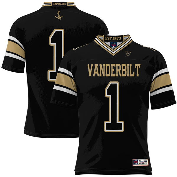 #1 Vanderbilt Commodores Football Jersey - Black