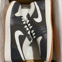 Low Top Sneakers, White Gray Colorway, Lace Up Design, Casual Gift for Sneaker Fans