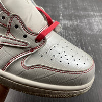Low Top Sneakers, White Red Colorway, Reverse Hook Design, Lace Up Design, Casual Gift for Sneaker Fans