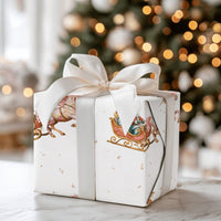 Santa Sleigh Fantasy Gift Wrap, Unicorn Christmas Wrapping Paper, Magical Unicorn Holiday Wrapping Paper, Whimsical Wrapping Paper Roll
