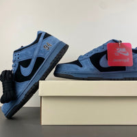 Low Top Sneakers, Blue Black Colorway, Lace Up Design, Casual Gift for Sneaker Fans