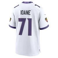 Baltimore Ravens Olaivavega Ioane White Game Jersey