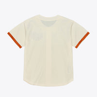 Texas Longhorns Mesh Button-Up Batting Practice Baseball Jersey - Cream