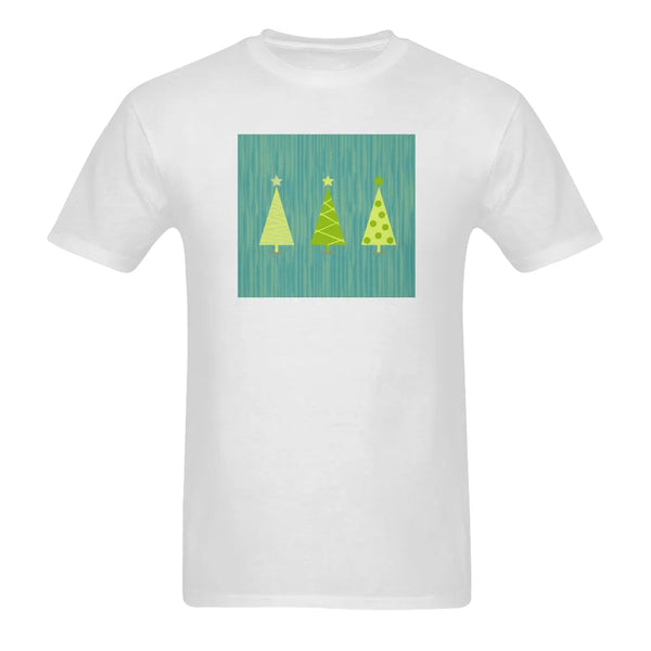 Retro Hand-Drawn Holiday Shirt, Vintage Christmas Tree T-Shirt, Two-Sided Graphic Tee, Festive Winter Apparel, Christmas Pres