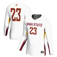 #1 Iowa State Cyclones Lightweight Volleyball Jersey - White