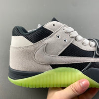 Low Top Sneakers, Neon Green Black Gray Colorway, Lace Up Design, Casual Gift for Sneaker Fans