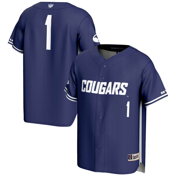 #1 BYU Cougars Lightweight Baseball Jersey - Navy
