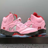 High Top Sneakers, Pink Colorway, Lace Up Design, Casual Gift for Sneaker Fans