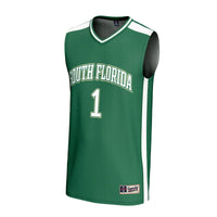 #1 South Florida Bulls Lightweight Collegiate Basketball Fashion Jersey - Green