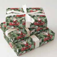Whimsical Goat Christmas Gift Wrap, Yoga Santa Wrapping Paper, Humorous Holiday Present Wrap, Adorable Xmas Yogi Packaging Paper