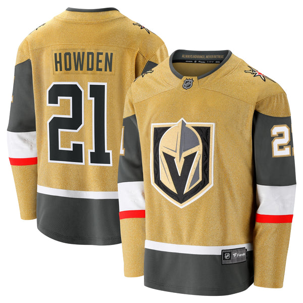 Vegas Golden Knights Brett Howden Gold Home Premier Breakaway Player Jersey