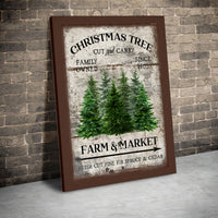 Vintage Holiday Sign Print, Christmas Tree Farm Canvas Wall Art, Rustic Christmas Canvas Poster, Farmhouse Holiday Digital Download