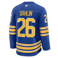 Buffalo Sabres Rasmus Dahlin Royal Premium Jersey with Captain's Patch
