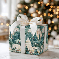 Capitol Building Gift Wrap, Washington DC Christmas Wrapping Paper, Patriotic Winter Wrapping Paper, Festive Holiday Present Roll