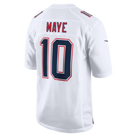 New England Patriots Drake Maye Tundra White Game Jersey