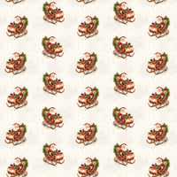 Classic Christmas Gift Wrap Paper, Vintage Santa Sleigh Wrapping Paper, Retro Holiday Sleigh Wrapping Paper, Winter Gift Wrap, Present Wrap