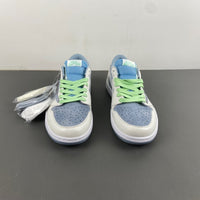 Low Top Sneakers, White Green Gray Colorway, Reverse Hook Design, Lace Up Design, Casual Gift for Sneaker Fans