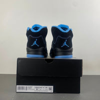 Retro Mid Top Sneakers, University Blue Black Colorway, Lace Up Design, Casual Gift for Sneaker Fans
