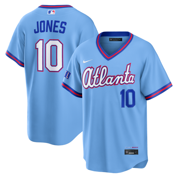 Atlanta Braves Chipper Jones Powder Blue 2026 City Connect Stadium Jersey