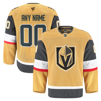 Vegas Golden Knights Gold Home Authentic Pro Custom Jersey
