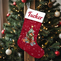 Adorable Dog Breed Holiday Stocking, Personalized Chihuahua Christmas Stocking, Custom Puppy Xmas Stocking, Pet Lover Holiday Decor Present