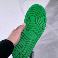 High Top Sneakers, White Black Green Colorway, Lace Up Design, Casual Gift for Sneaker Fans