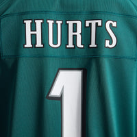 Philadelphia Eagles Jalen Hurts Midnight Green Team Game Jersey