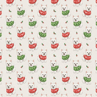 Adorable Dog Holiday Gift Wrap, Westie Christmas Wrapping Paper, Scottish Terrier Winter Wrapping Paper, Festive Pet Lover Present Paper Roll