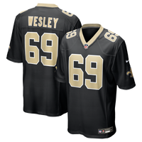 New Orleans Saints Barry Wesley Black Team Game Jersey