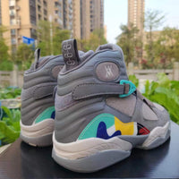 High Top Sneakers, Gray Colorway, Lace Up Design, Casual Gift for Sneaker Fans
