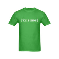 Humorous Holiday Typography Tee, Christmas Phonetic Spelling T-Shirt, Preshrunk Cotton Christmas Shirt, Present for Language Lovers