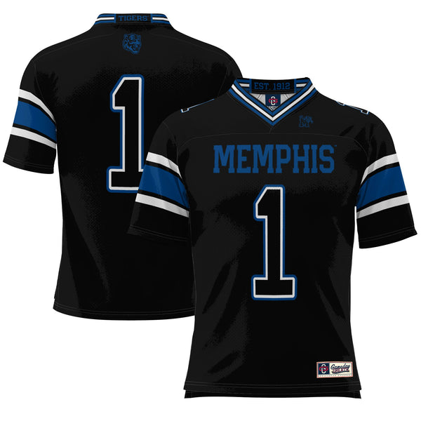 #1 Memphis Tigers Endzone Football Jersey - Black