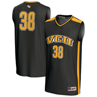 #38 VCU Rams Lightweight Basketball Fashion Jersey - Black