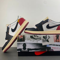 Retro Low Top Sneakers, White Black Red Colorway, Leather Footwear, Lace Up Design, Casual Gift for Sneaker Fans