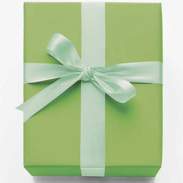 Minimalist Matte Glossy Gift Wrap Roll, Solid Spring Green Wrapping Paper, Birthday Wrapping Paper, Christmas Holiday Present