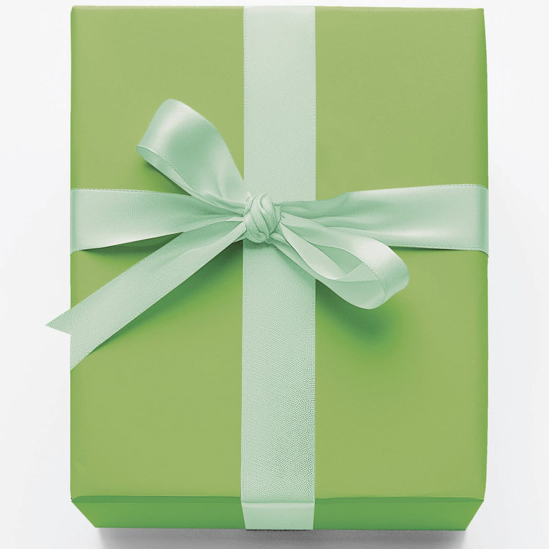 Minimalist Matte Glossy Gift Wrap Roll, Solid Spring Green Wrapping Paper, Birthday Wrapping Paper, Christmas Holiday Present Gift Wrap