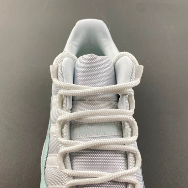 Low Top Sneakers, White Green Colorway, Lace Up Design, Casual Gift for Sneaker Fans