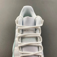 Low Top Sneakers, White Green Colorway, Lace Up Design, Casual Gift for Sneaker Fans