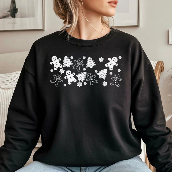 Adorable Christmas Cookie Crewneck, Gingerbread Man Sweatshirt, Holiday Baking Sweater, Retro Xmas Pullover, Festive Winter H